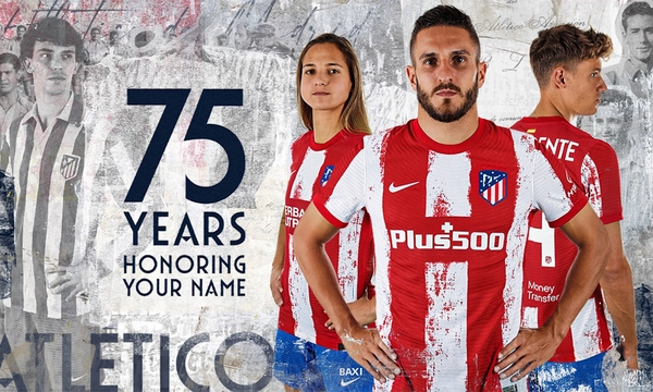 Camiseta do Club Atlético de Madrid para a temporada 2021/2022